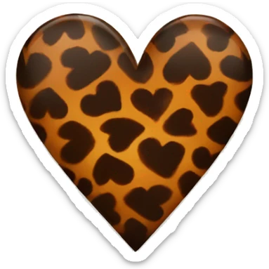 A heart with a tortoiseshell print  sticker