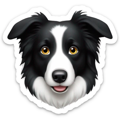 Border collie œil noir et un œil blanc sticker