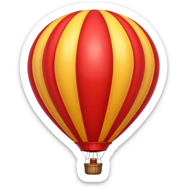 red hot air balloon sticker