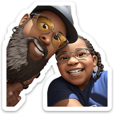 cool dude with sunglasses sticker