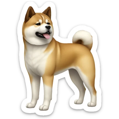 Akita Dog Breed Full Body sticker