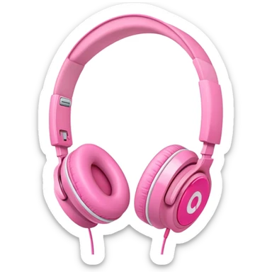 Auriculares rosas,iphone sticker
