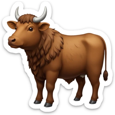 High resolution of  full body An ox sticker