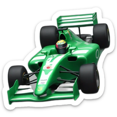 Formula 1 car green sticker