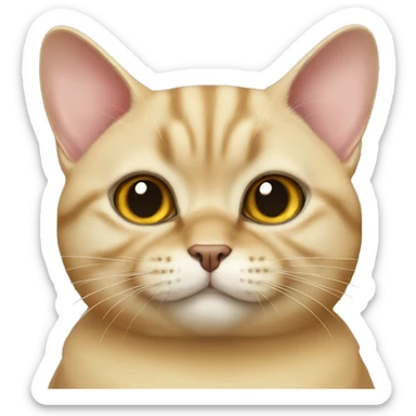 golden british chinchilla cat sticker