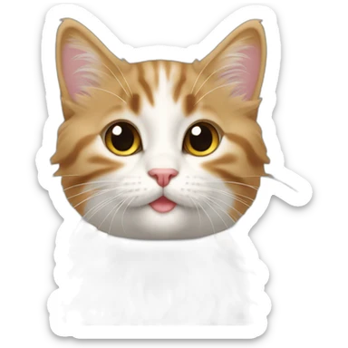 Chaton longs poils tricolores sticker