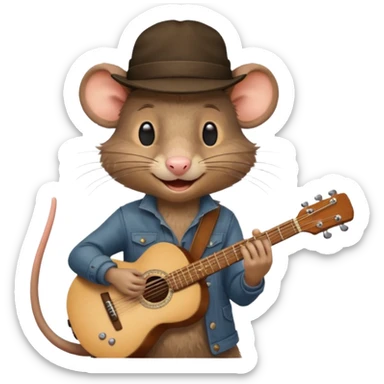 rat guitarist sticker