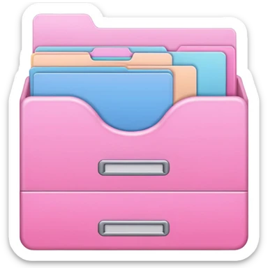 pink app drawer folder sticker