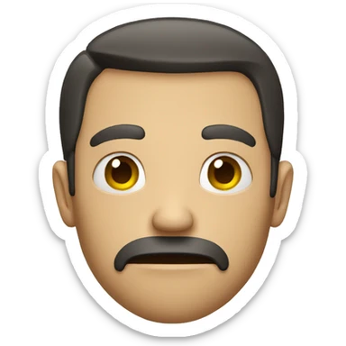 guy with gun worried sticker