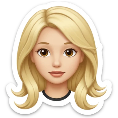 hot blonde with extensions  sticker