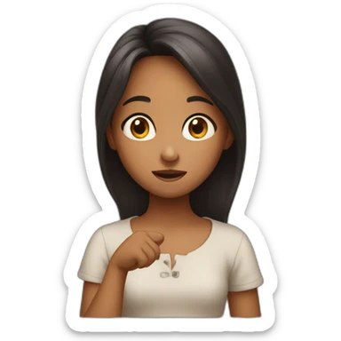 Cute girl telling a story sticker