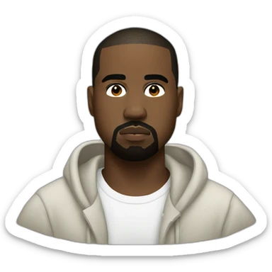Kanye west white sticker