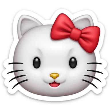 As un emoji de Hello Kitty más parecido  a la Hello Kitty sticker