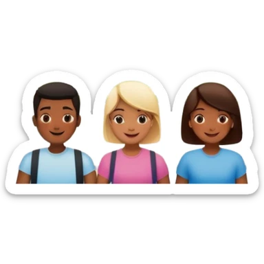 Neighborhood houses with people outside talking sticker