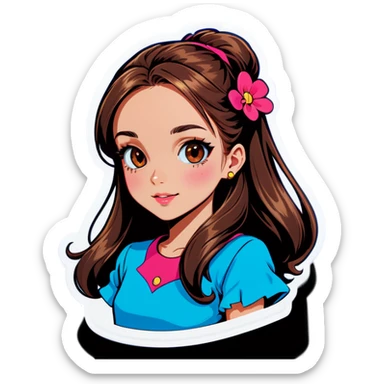 Pretty girl sticker