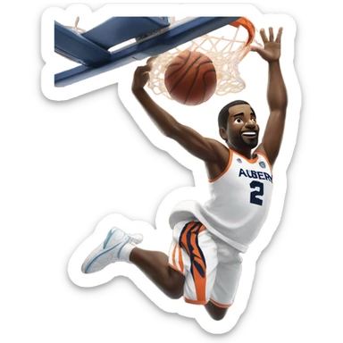 Auburn dunks on zebra sticker