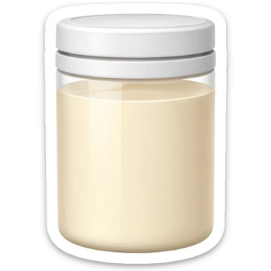 bote blanco de colágeno en polvo de vainilla sin cara sonriente sticker