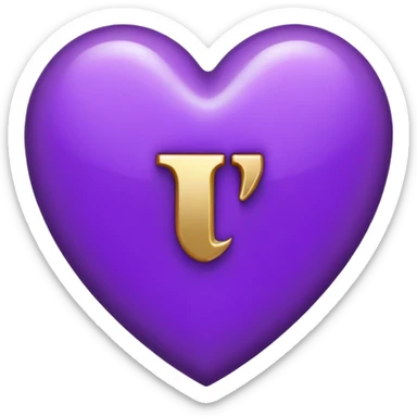 The Letter “i” inside a Purple Heart sticker
