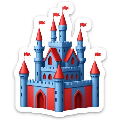 Playing cards castle sticker