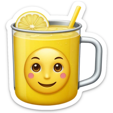 fai una lattina gialla e con un limone al centro sticker