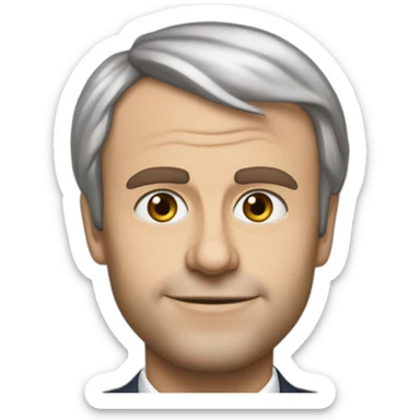Emanuel Macron qui est pas content sticker