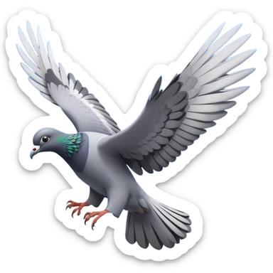 pigeon flying sticker