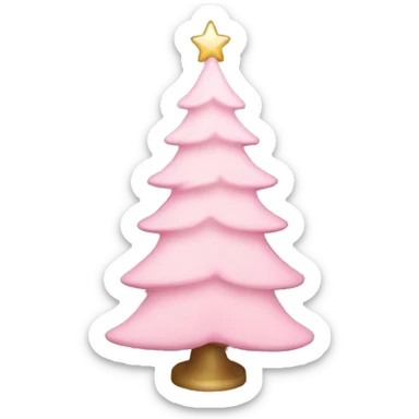 Light pink Christmas tree  sticker