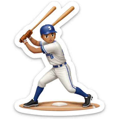 person hitting a home run sticker