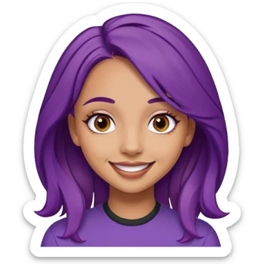 Jade Thirlwall brown eyes, purple hair sticker