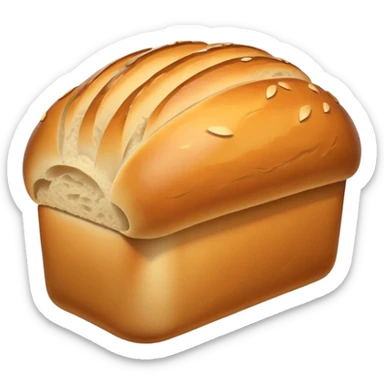 freshly baked loaf of bread with steam rising sticker