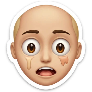 
Emoji 2: Eyes half-open, drool coming out — mentally gone.
 sticker