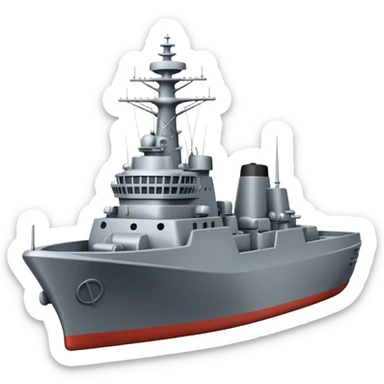 A naval destroyer ship sticker
