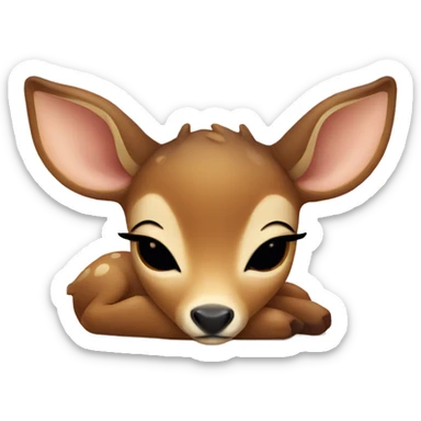 baby Deer sleeping sticker