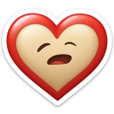 Red heart with the letter 'i' in the middle sticker