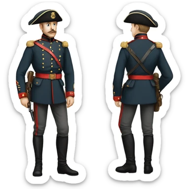 soldier in the Crimean War in full height sticker