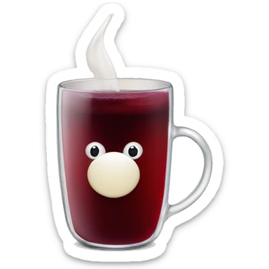 Hot red wine Glühwein cup  sticker
