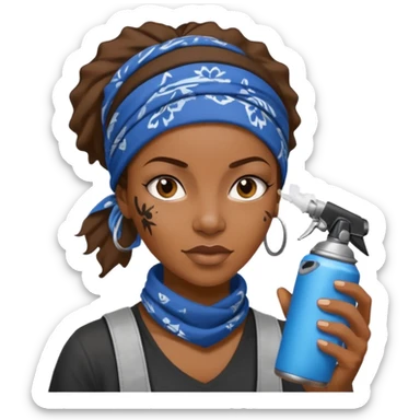 Street Grafitier black woman sticker