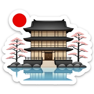 japan house modern sticker