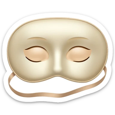 Pale beige silk sleeping mask  sticker