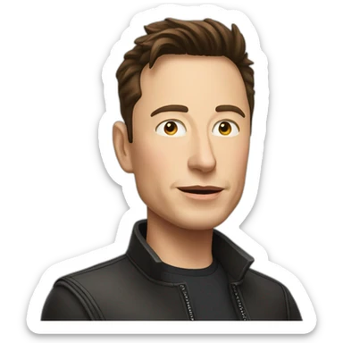 elon musk ios style sticker