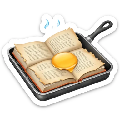 A book boiled in a pan sticker