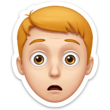 wow man shocked facial expression sticker