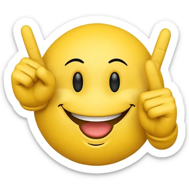 Smiley face with a attitude face and flipping his middle fingers of both hands and both feets sticker