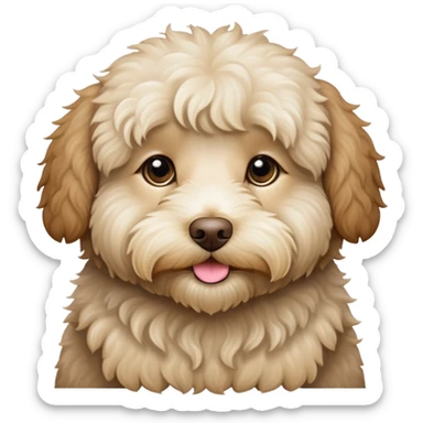 Loaveable cream labradoodle sticker