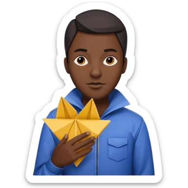 Street Origami Folder black man sticker