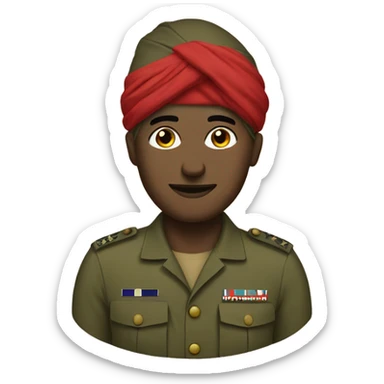 Army soldier in turban sticker