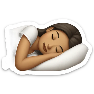 Brunette girl sleeping sticker