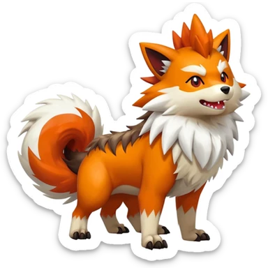 Shiny Zigzagoon-Arcanine-Zorua-Zangoose-Hybrid (Full body) sticker