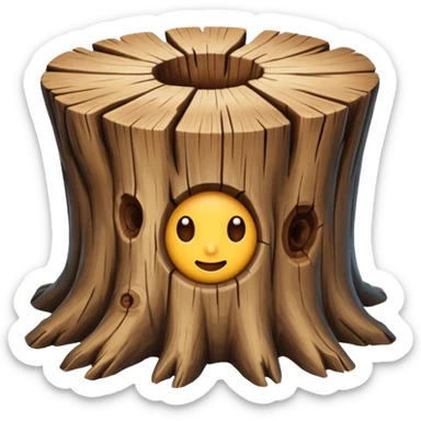tree stump sticker