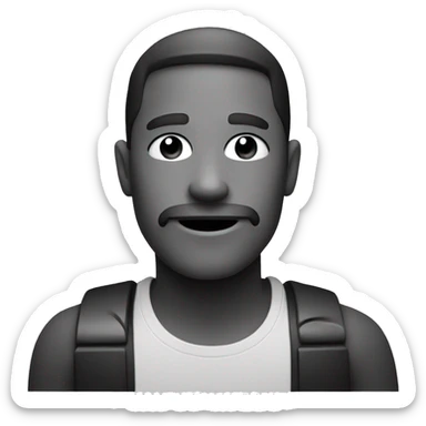  🫠 emoji, monochrome camera style  sticker